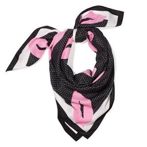 MARK BY AVON GETTING LIPPY WITH IT SQUARE SCARF Black White Pink Lips